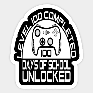 Level 100 completed 100 days of school unlocked Sticker